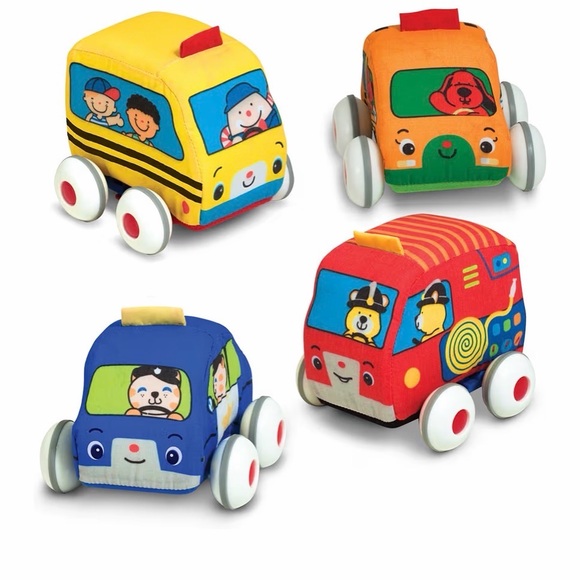 Melissa & Doug Pull-Back Town Vehicles Toy Set 9months + - Picture 5 of 5